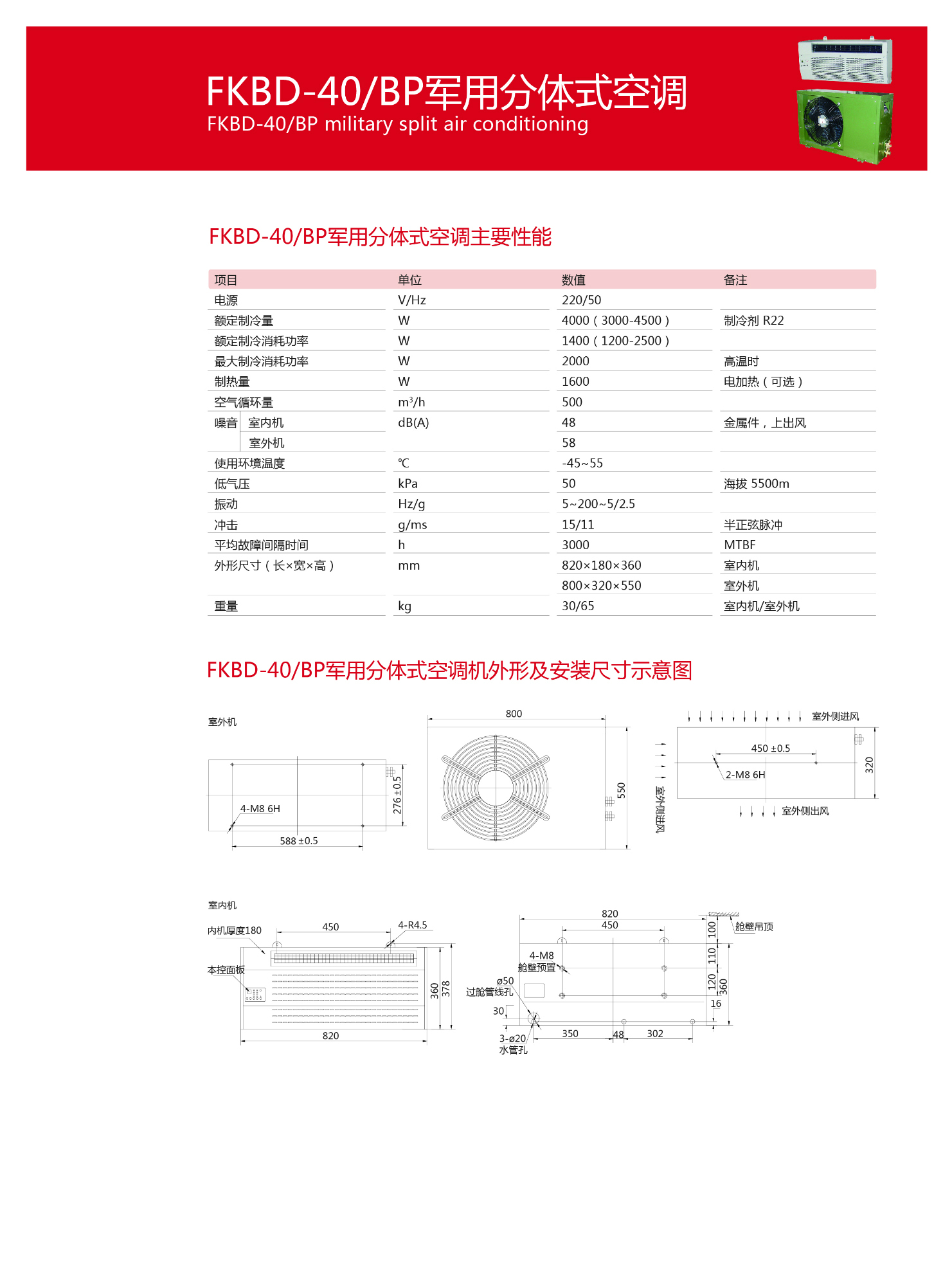 FKBD-40分體空調(diào)