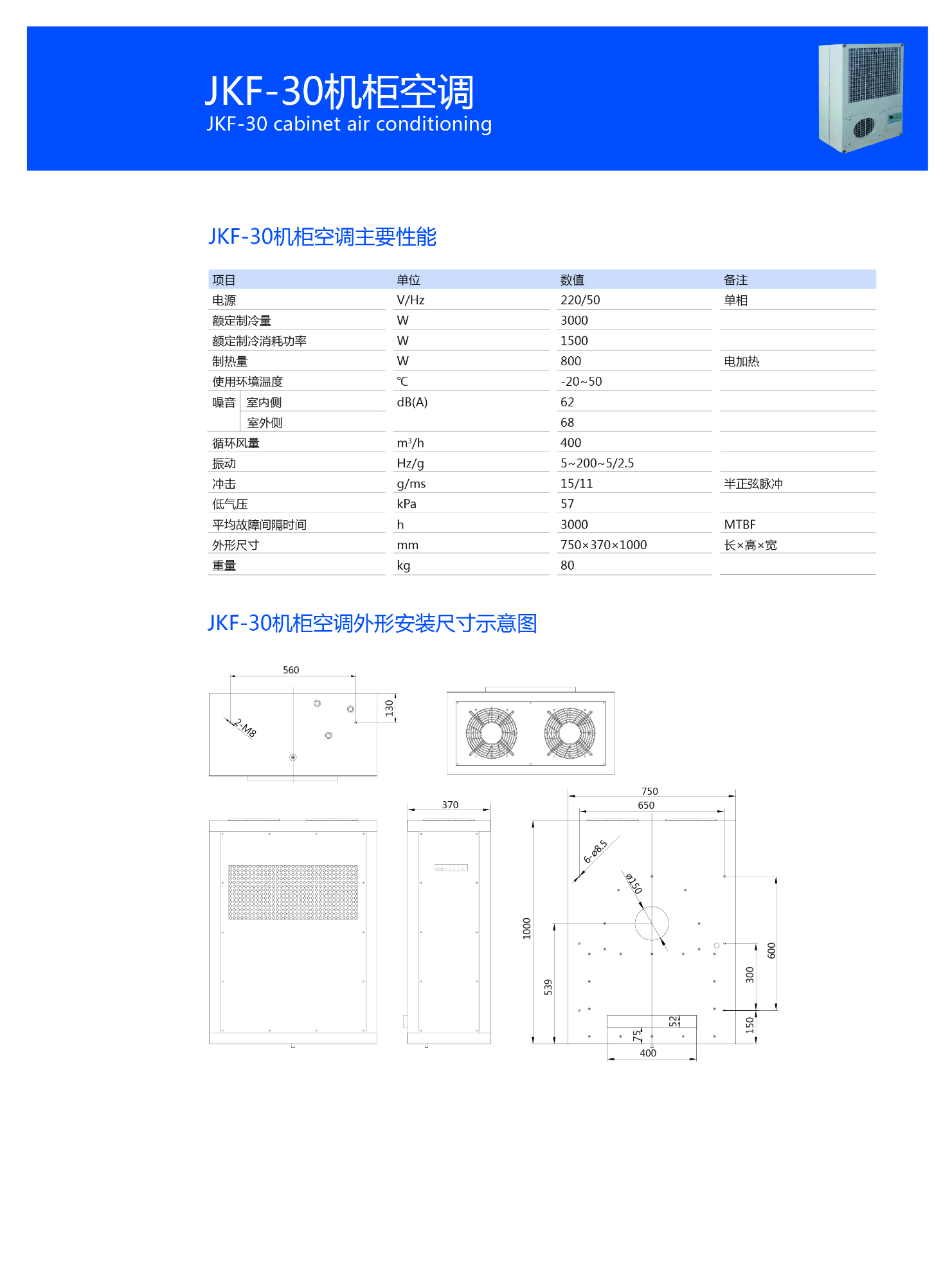 JKF-30機(jī)柜空調(diào)